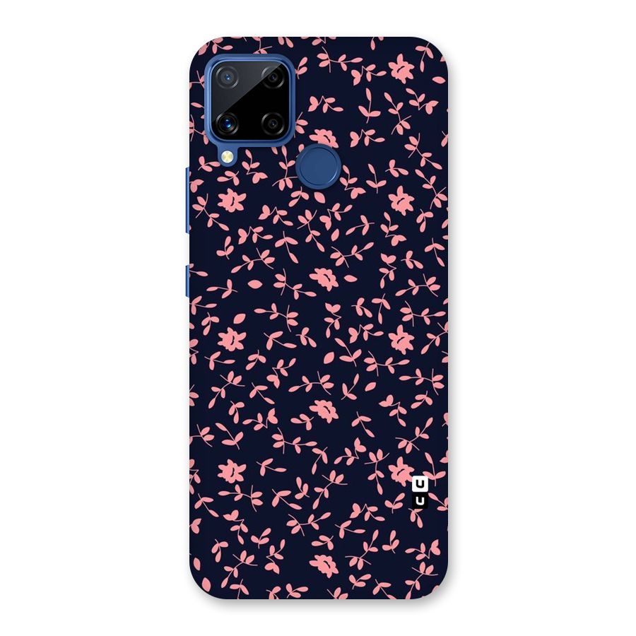 Pink Plant Design Back Case for Realme C12