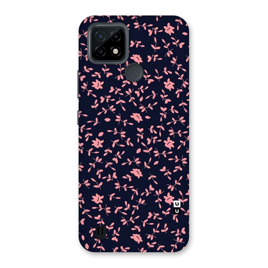 Pink Plant Design Back Case for Realme C21