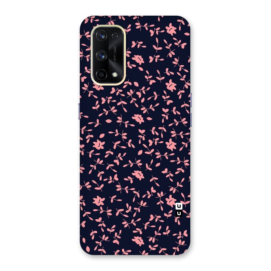 Pink Plant Design Glass Back Case for Realme X7 Pro