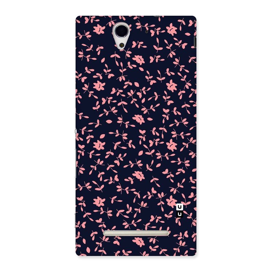 Pink Plant Design Back Case for Sony Xperia C3