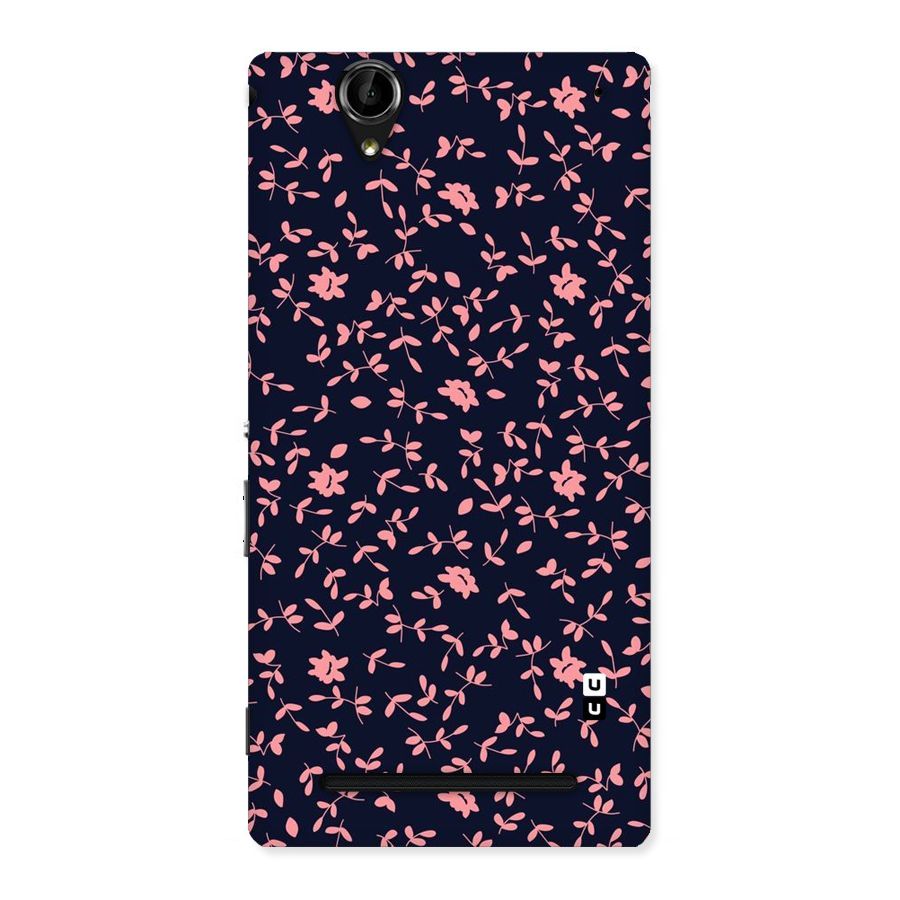 Pink Plant Design Back Case for Sony Xperia T2