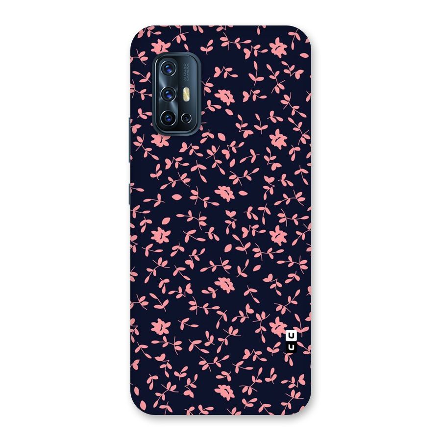 Pink Plant Design Back Case for Vivo V17