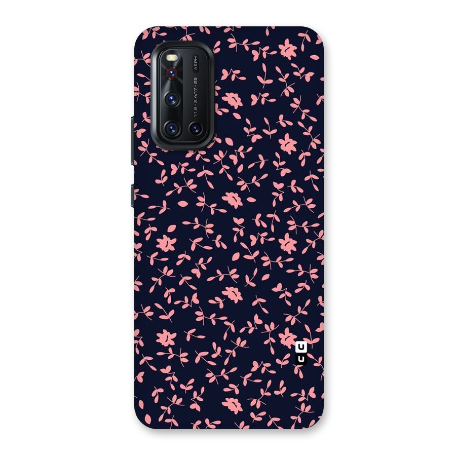 Pink Plant Design Back Case for Vivo V19