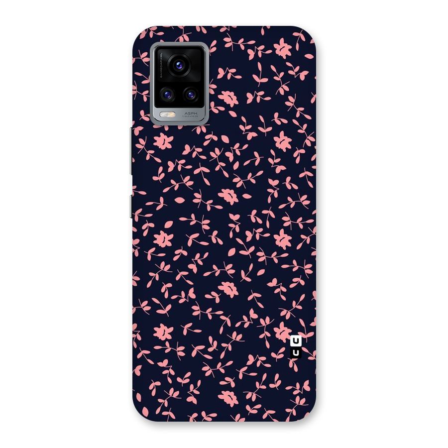 Pink Plant Design Back Case for Vivo V20
