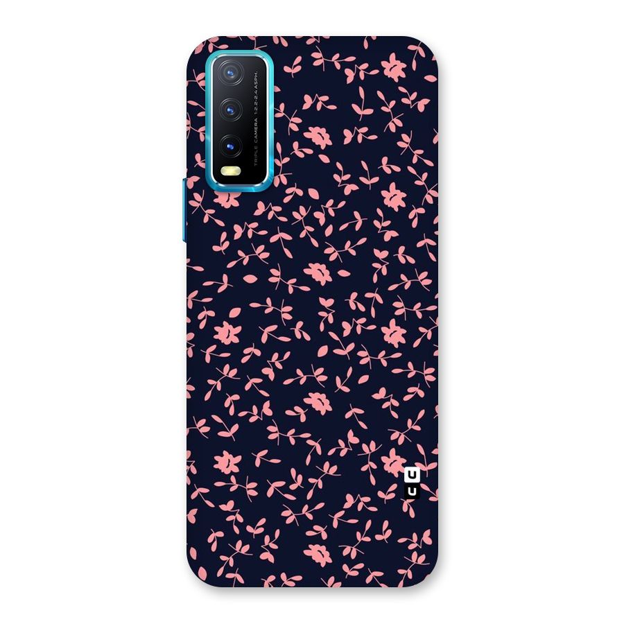 Pink Plant Design Back Case for Vivo Y20A
