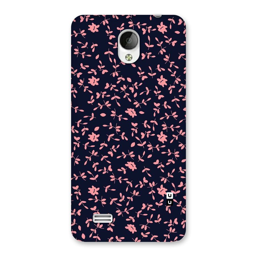 Pink Plant Design Back Case for Vivo Y21