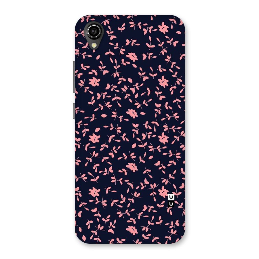 Pink Plant Design Back Case for Vivo Y90