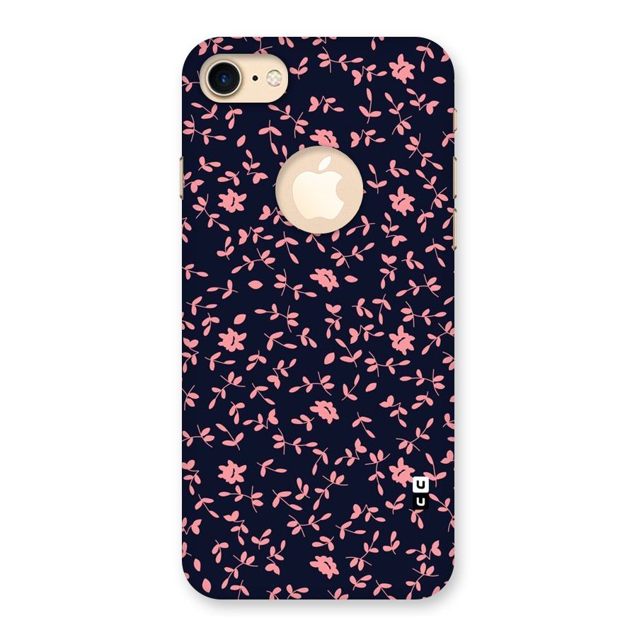 Pink Plant Design Back Case for iPhone 8 Logo Cut
