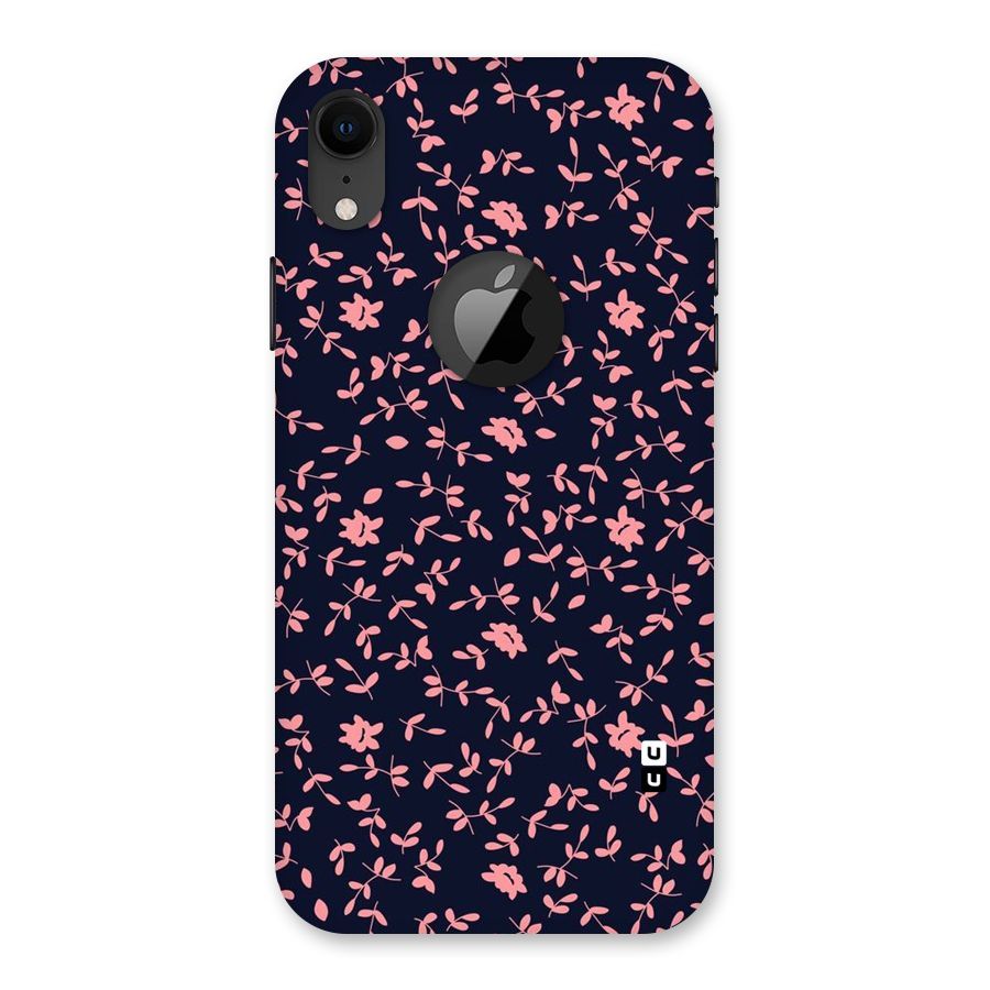 Pink Plant Design Back Case for iPhone XR Logo Cut