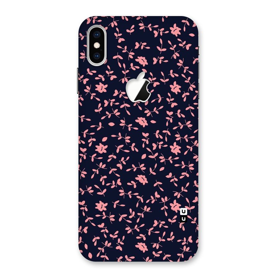 Pink Plant Design Back Case for iPhone XS Max Apple Cut