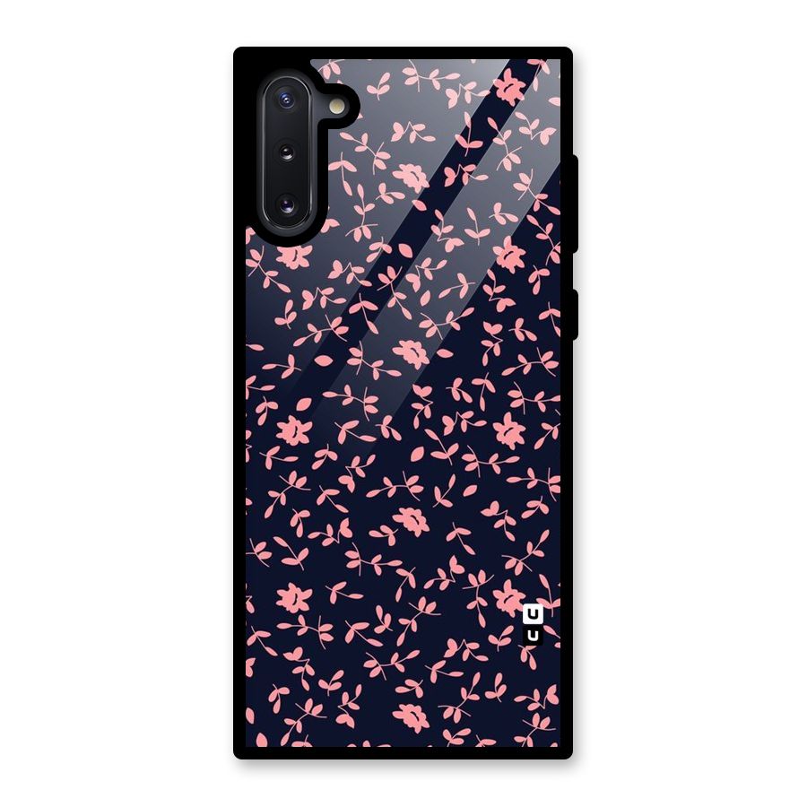 Pink Plant Design Glass Back Case for Galaxy Note 10