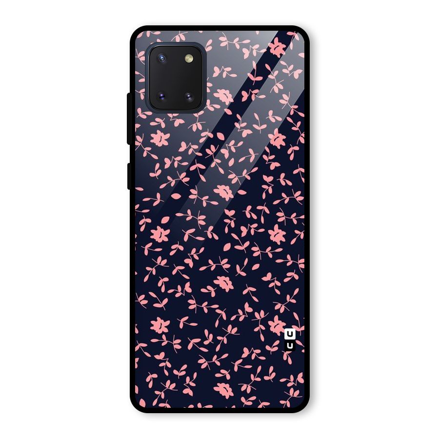 Pink Plant Design Glass Back Case for Galaxy Note 10 Lite