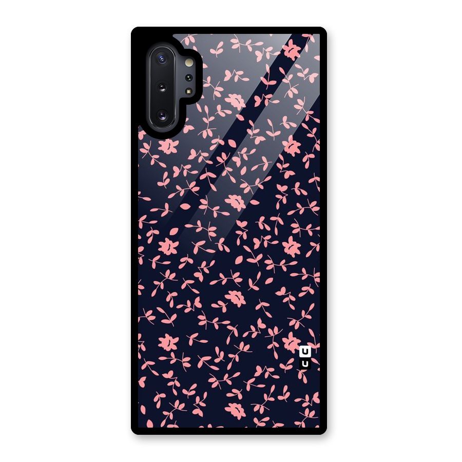 Pink Plant Design Glass Back Case for Galaxy Note 10 Plus