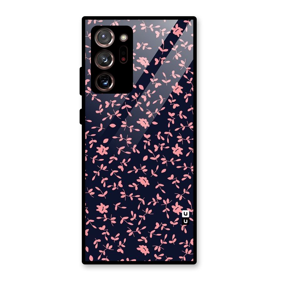 Pink Plant Design Glass Back Case for Galaxy Note 20 Ultra