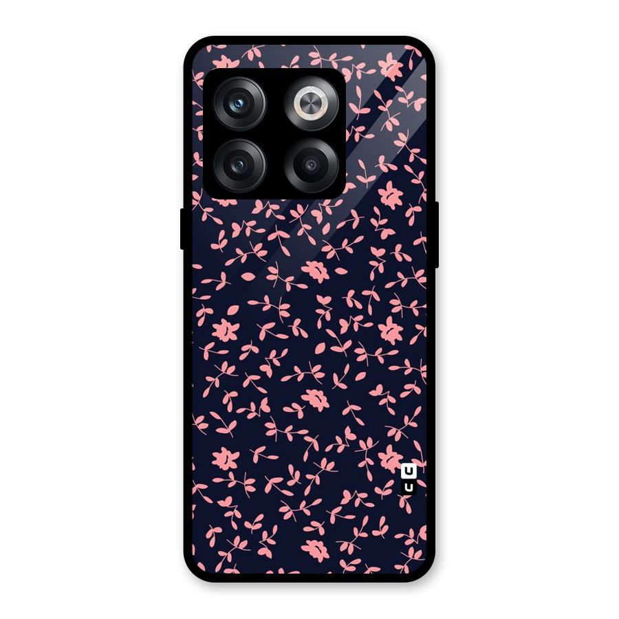 Pink Plant Design Glass Back Case for OnePlus 10T