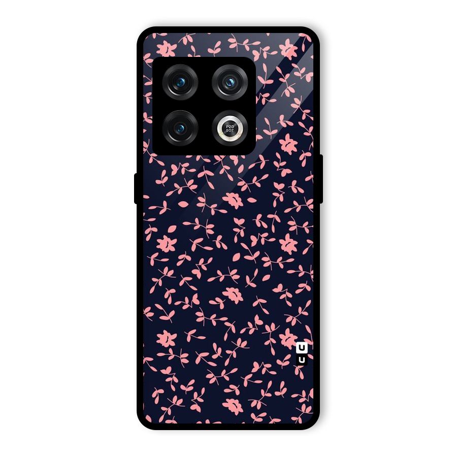 Pink Plant Design Glass Back Case for OnePlus 10 Pro 5G