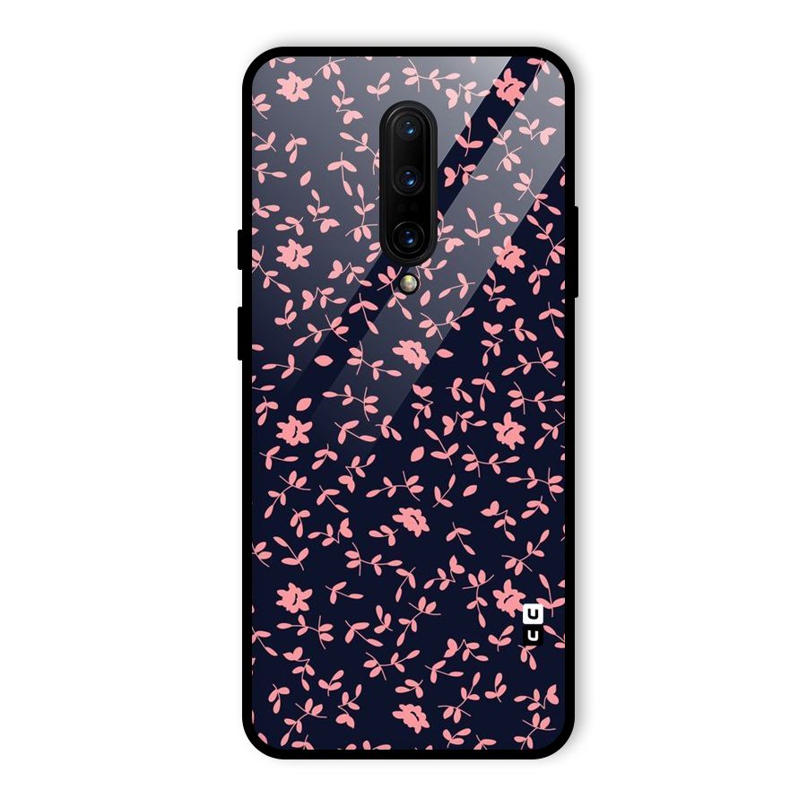 Pink Plant Design Glass Back Case for OnePlus 7 Pro