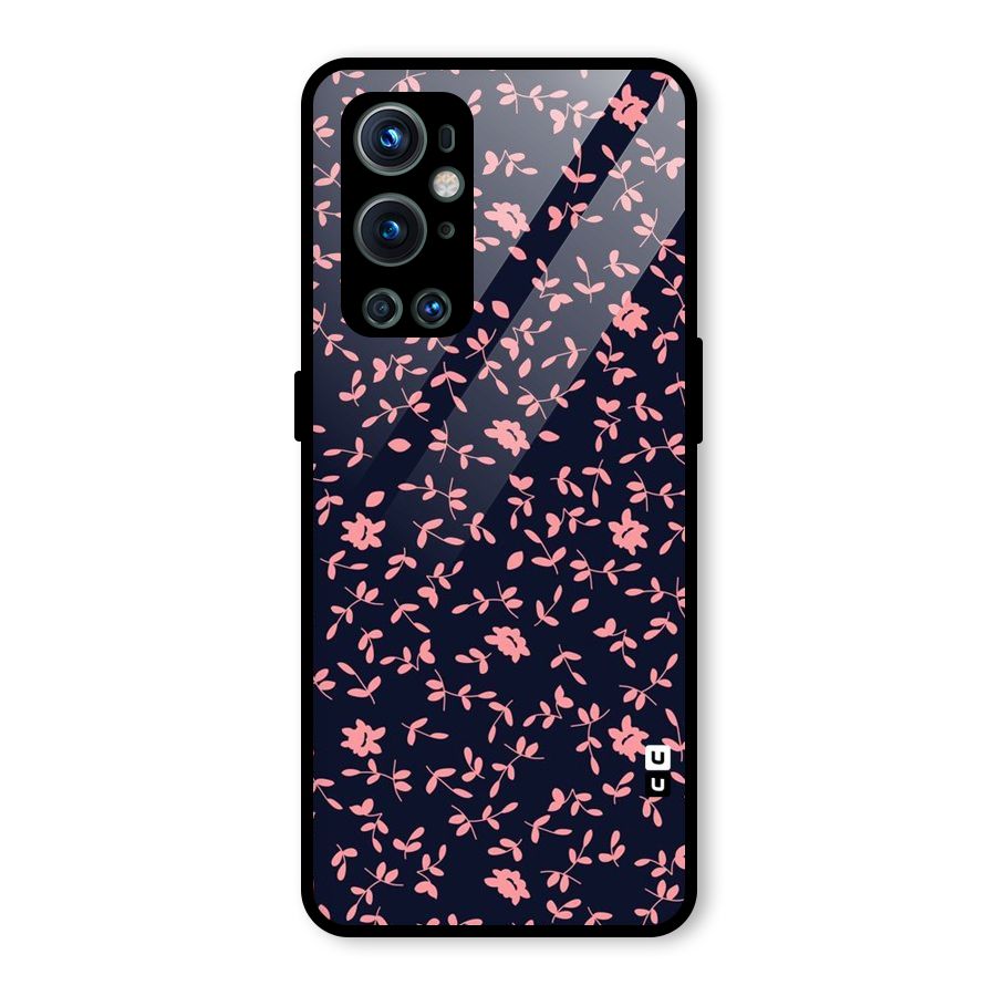 Pink Plant Design Glass Back Case for OnePlus 9 Pro