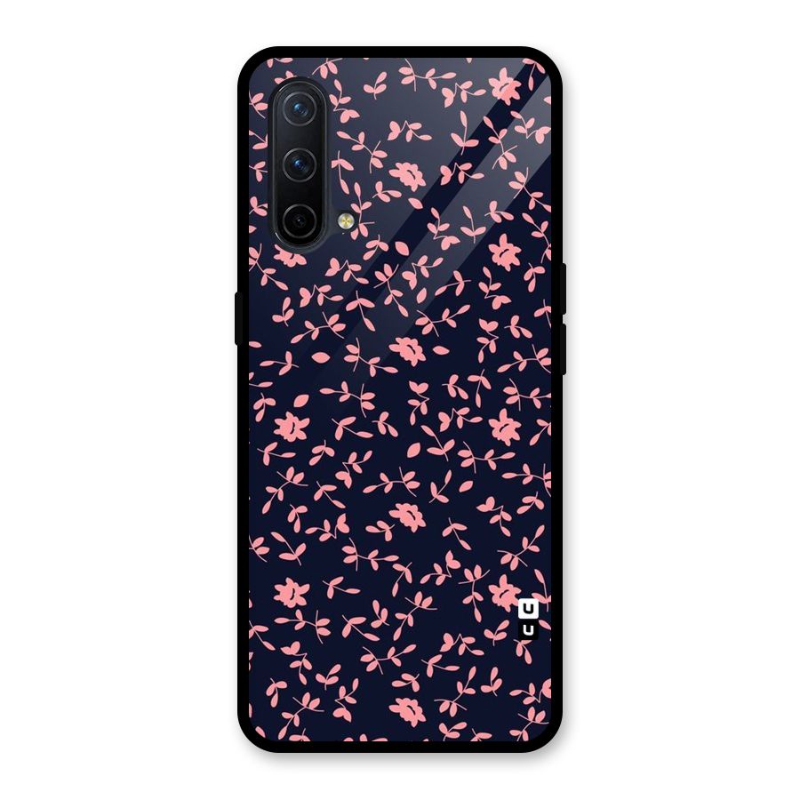 Pink Plant Design Glass Back Case for OnePlus Nord CE 5G