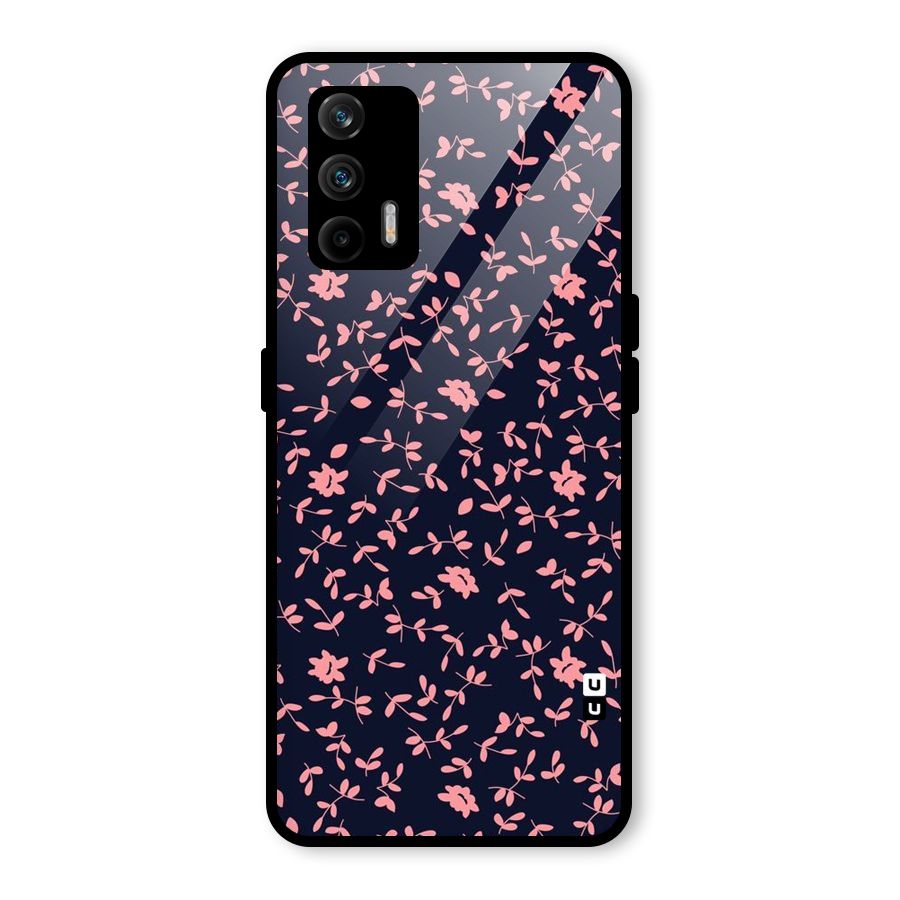 Pink Plant Design Glass Back Case for Realme GT 5G