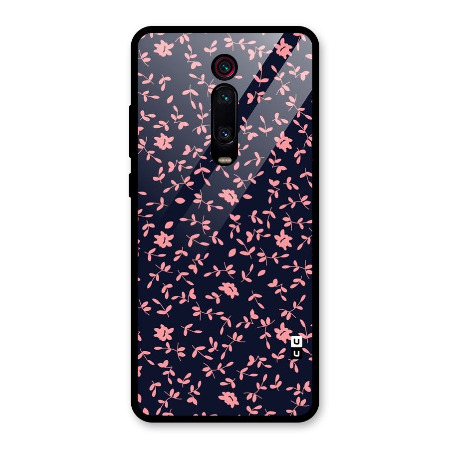 Pink Plant Design Glass Back Case for Redmi K20