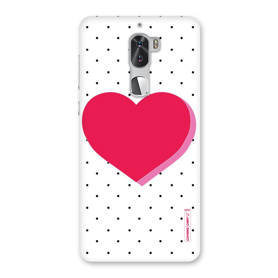 Pink Polka Heart Back Case for Coolpad Cool 1