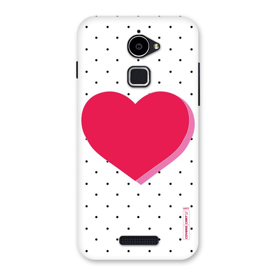 Pink Polka Heart Back Case for Coolpad Note 3 Lite