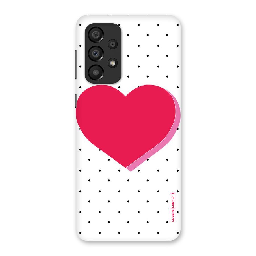 Pink Polka Heart Back Case for Galaxy A33 5G