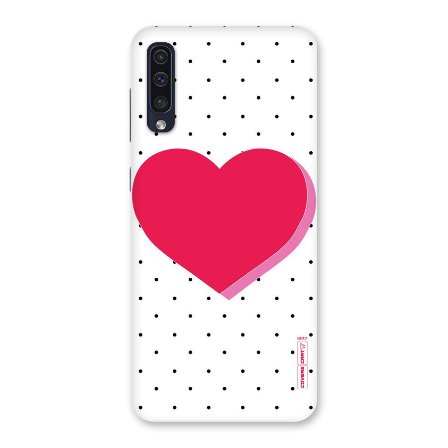 Pink Polka Heart Back Case for Galaxy A50s