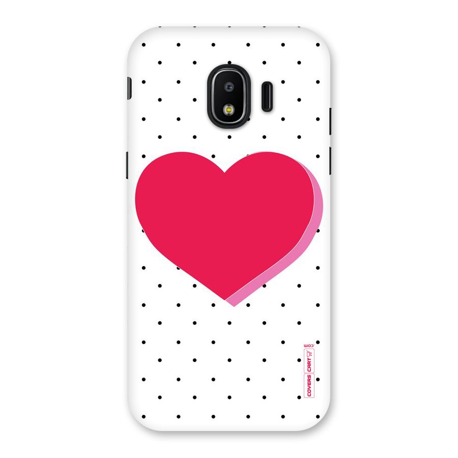 Pink Polka Heart Back Case for Galaxy J2 Pro 2018