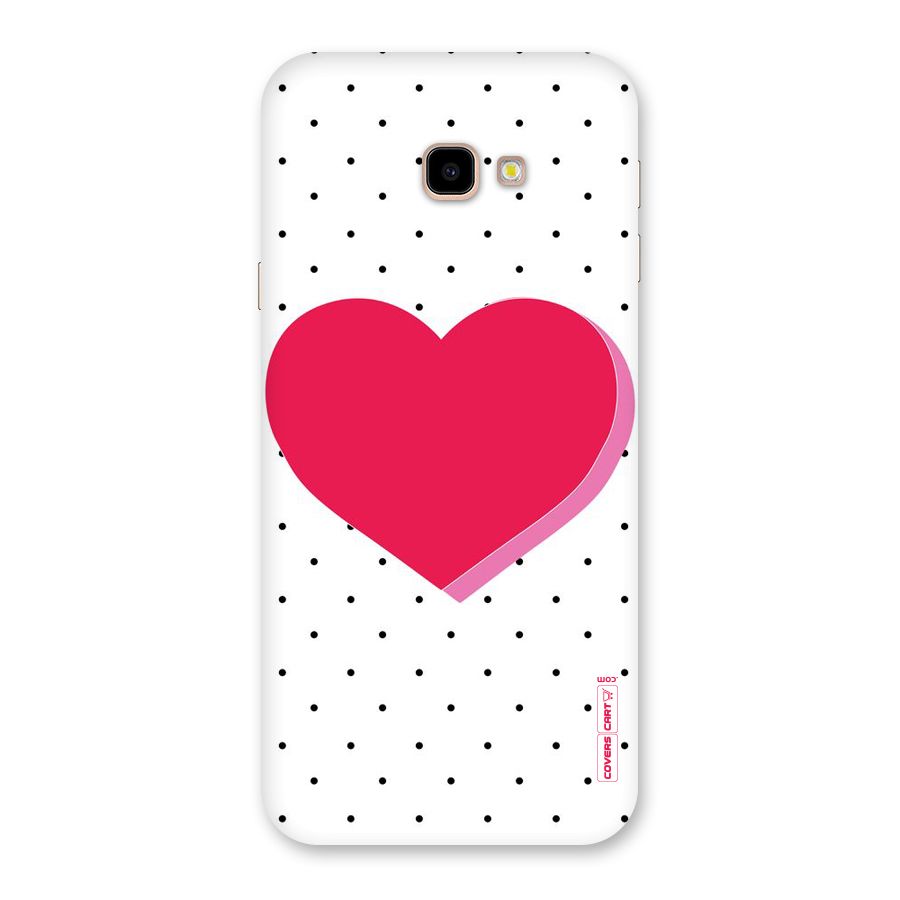 Pink Polka Heart Back Case for Galaxy J4 Plus
