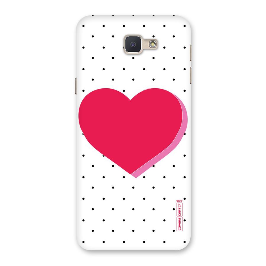 Pink Polka Heart Back Case for Galaxy J5 Prime