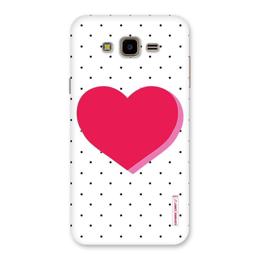 Pink Polka Heart Back Case for Galaxy J7 Nxt