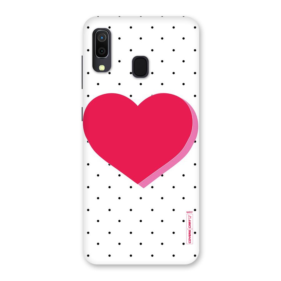 Pink Polka Heart Back Case for Galaxy M10s