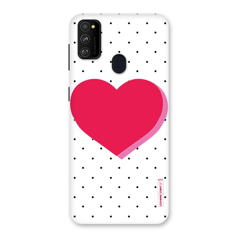 Pink Polka Heart Back Case for Galaxy M30s