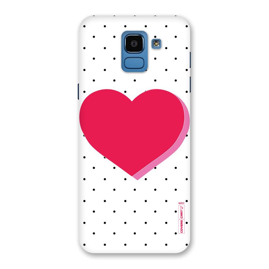Pink Polka Heart Back Case for Galaxy On6