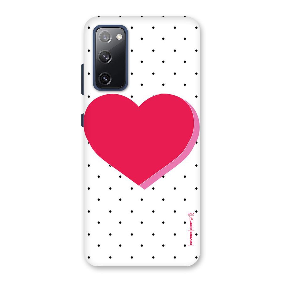 Pink Polka Heart Back Case for Galaxy S20 FE