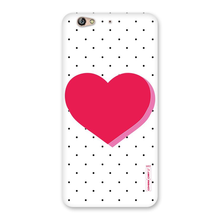Pink Polka Heart Back Case for Gionee S6