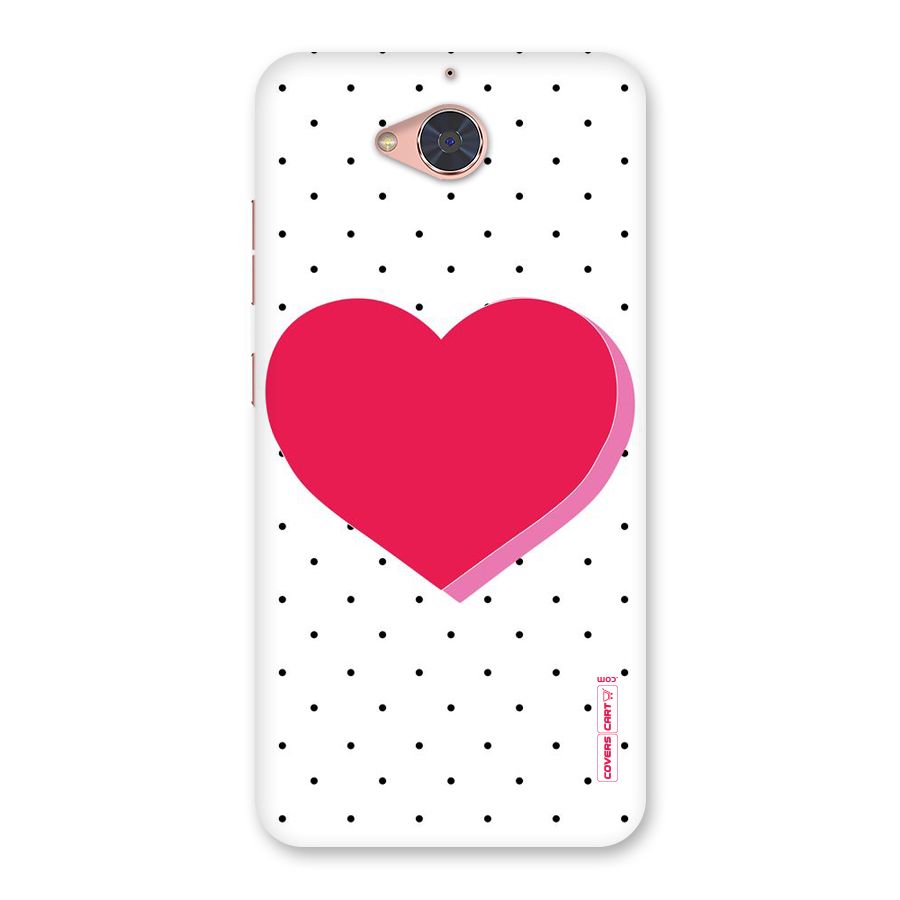 Pink Polka Heart Back Case for Gionee S6 Pro