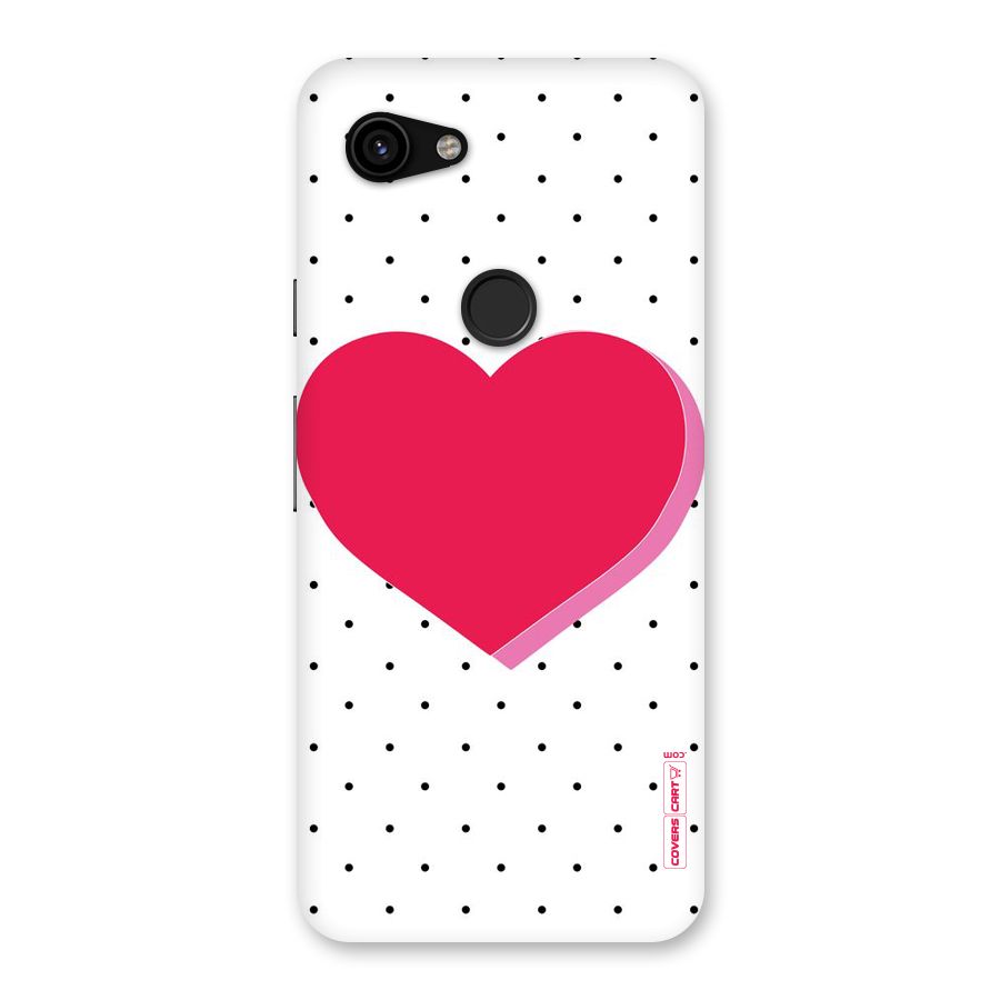Pink Polka Heart Back Case for Google Pixel 3a