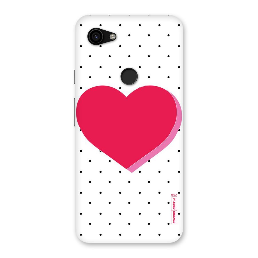 Pink Polka Heart Back Case for Google Pixel 3a XL