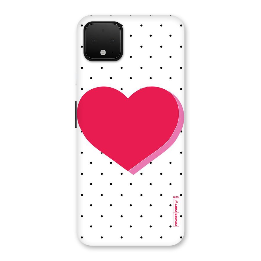 Pink Polka Heart Back Case for Google Pixel 4 XL
