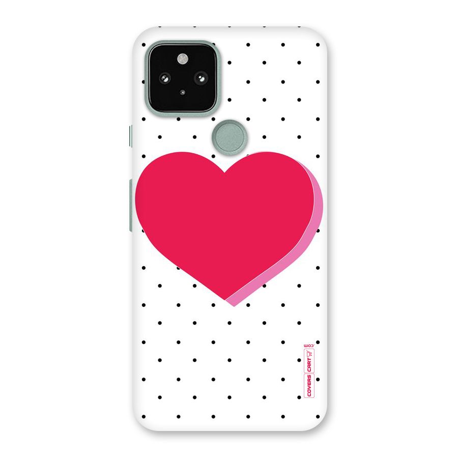 Pink Polka Heart Back Case for Google Pixel 5