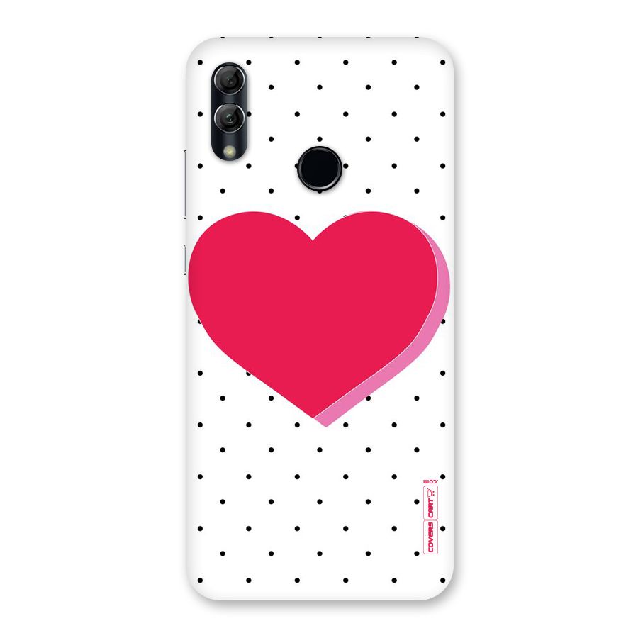 Pink Polka Heart Back Case for Honor 10 Lite