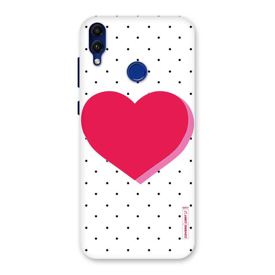 Pink Polka Heart Back Case for Honor 8C