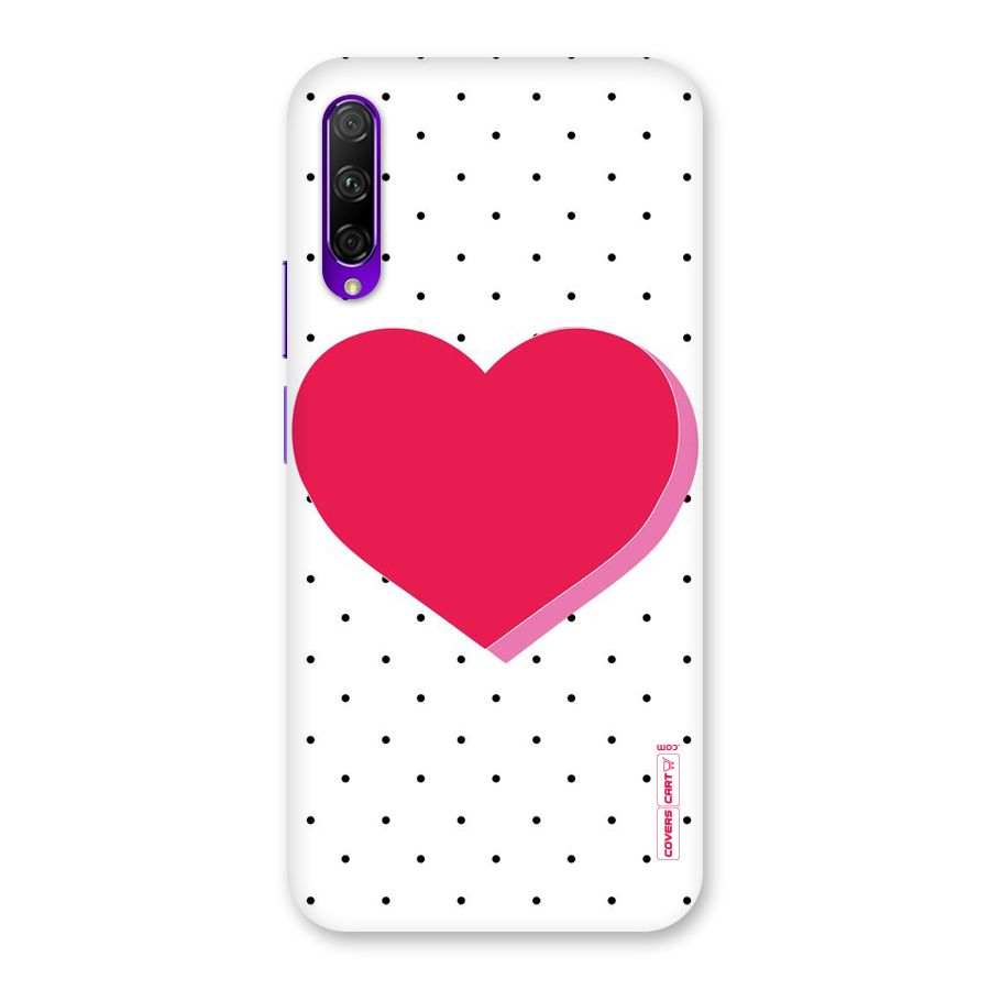 Pink Polka Heart Back Case for Honor 9X Pro