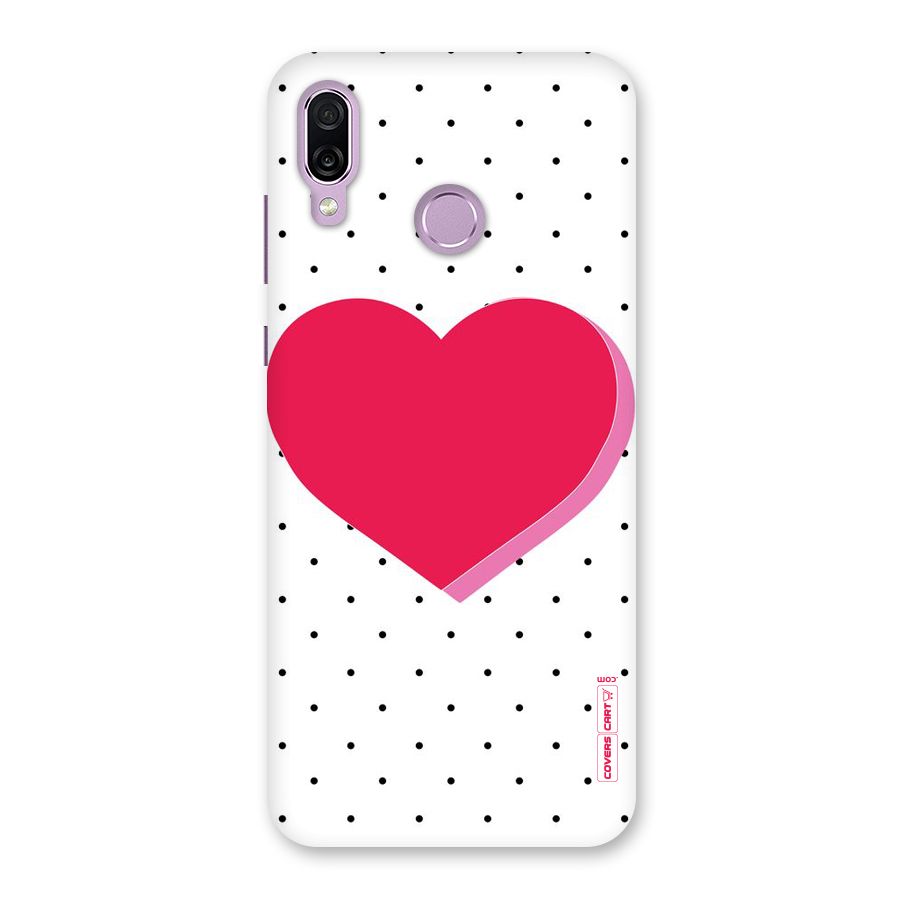 Pink Polka Heart Back Case for Honor Play