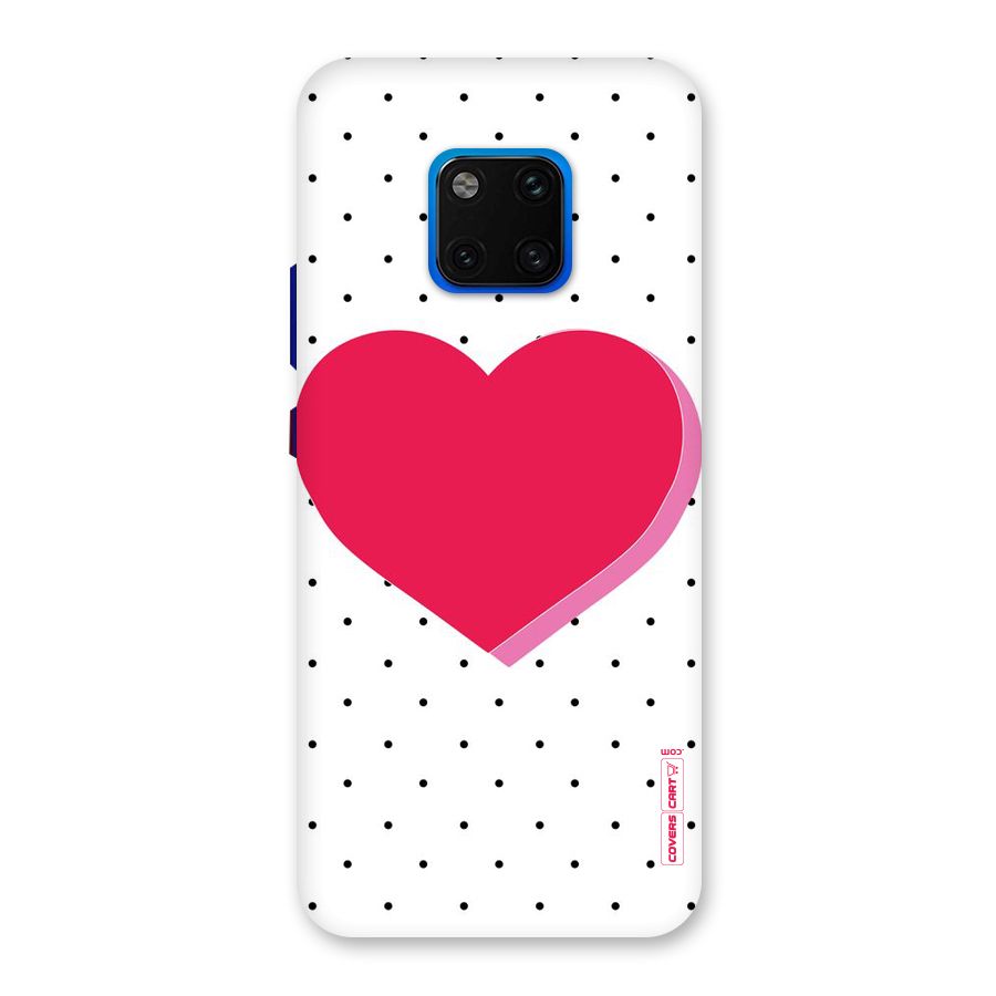 Pink Polka Heart Back Case for Huawei Mate 20 Pro