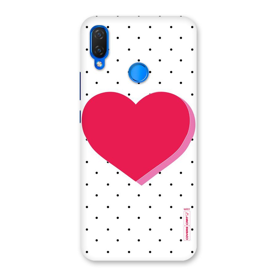 Pink Polka Heart Back Case for Huawei P Smart+