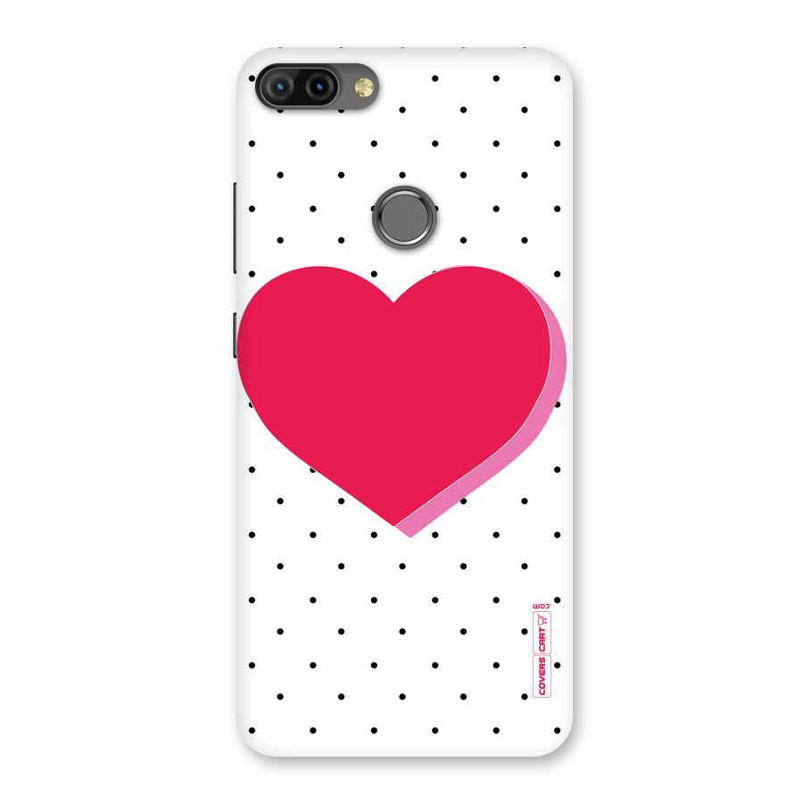 Pink Polka Heart Back Case for Infinix Hot 6 Pro